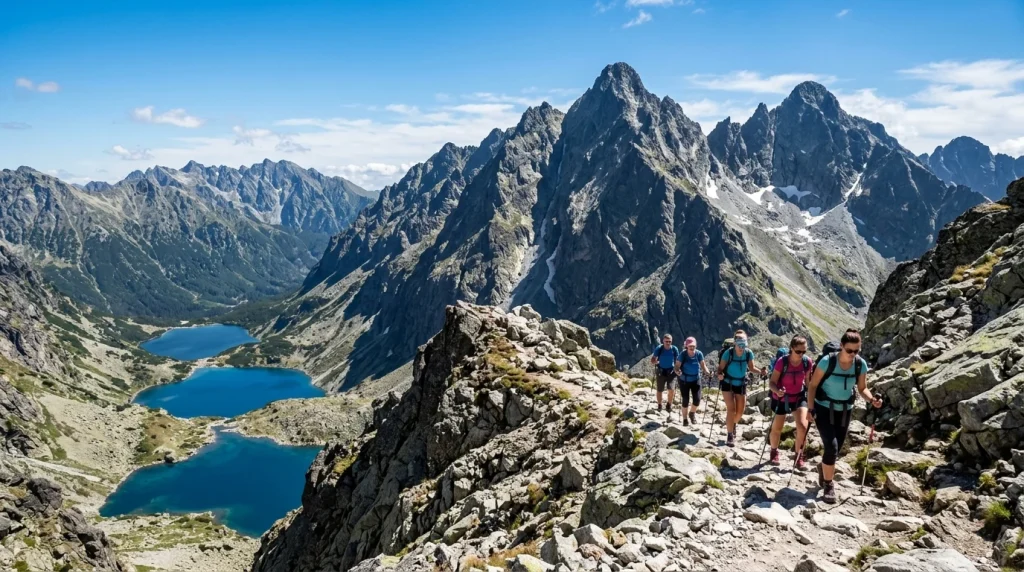 Vysoké Tatry turistické trasy: Sprievodca výstupmi na štíty, sedlá a plesá (2026) 7 Vysokohorská turistika vo Vysokých Tatrách, skalnaté štíty a horské chodníky