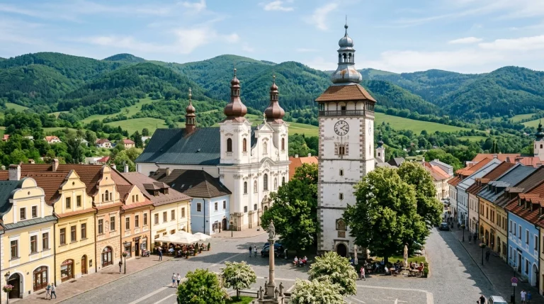 Mesto Podolínec: Historický klenot Spiša, pamiatky, kláštor a tipy na výlety 10 Historické námestie v meste Podolínec s renesančnou zvonicou a piaristickým kláštorom